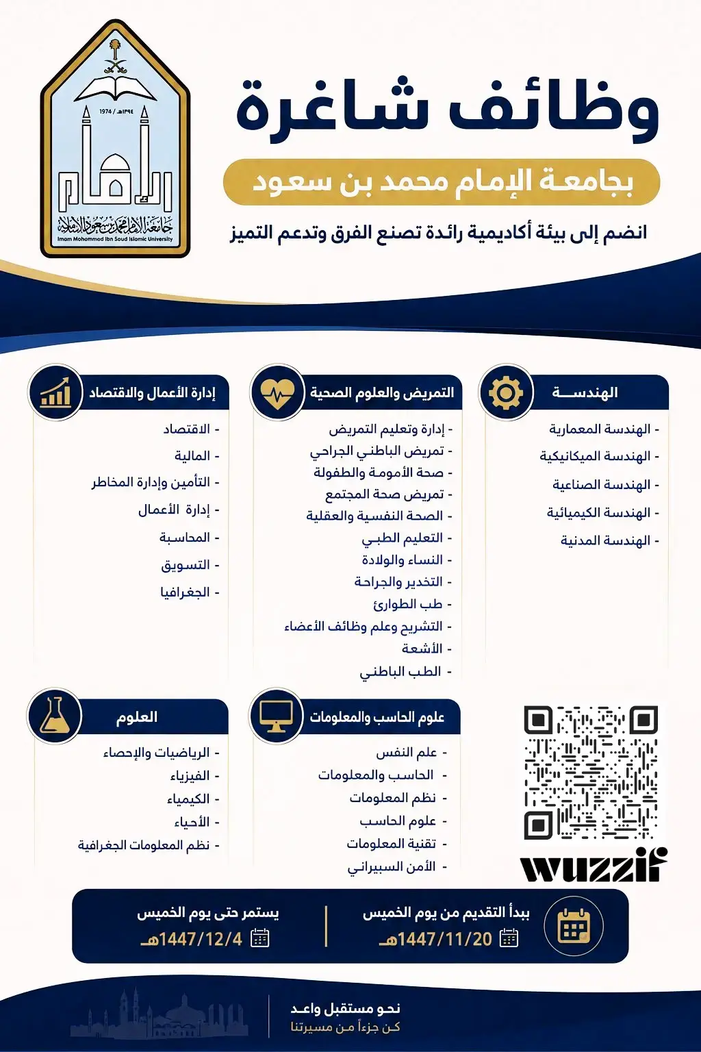 جامعة الإمام تعلن (241) وظيفة أكاديمية شاغرة بنظام نقل الخدمات